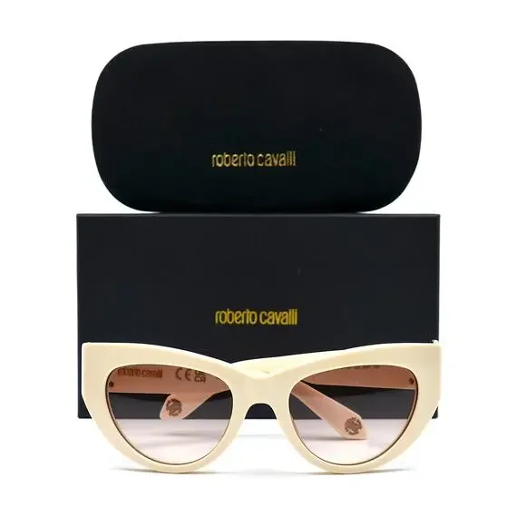 ROBERTO CAVALLI SRC017M IVORY PURPLE GRADIENT AUTHENTIC SUNGLASSES - Picture 6 of 16